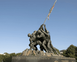 Soliders Carrying Flag Statue